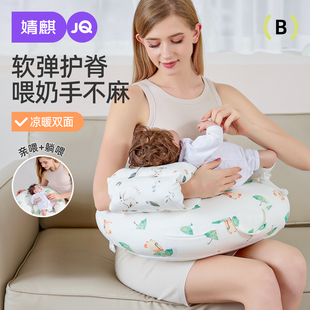 婧麒哺乳枕新生婴儿喂奶护腰防吐奶二合一斜坡神器解放双手