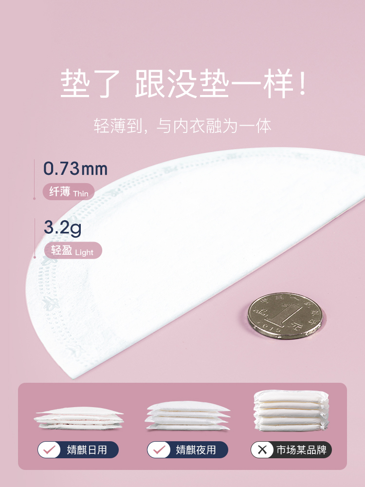 Jingqi anti-leakage breast pads, breast patches, pregnant women, lactation, summer, summer, autumn and winter, postpartum leak-proof disposable breast pads