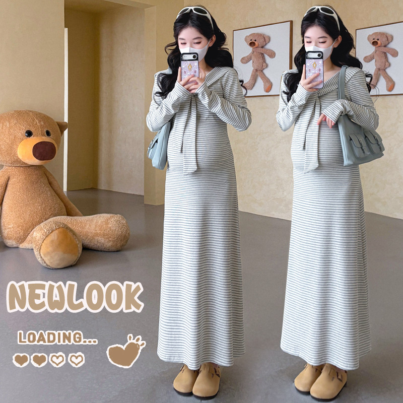 婧麒孕妇套装早春洋气遮孕肚长袖宽松显瘦遮孕肚高品质