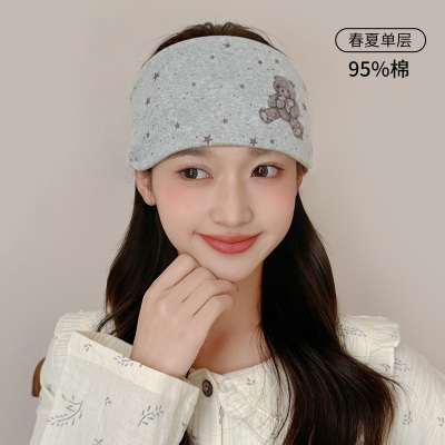 JQ婧麒[木耳边]月子帽夏薄款产妇帽单层花朵大头围孕妇帽防风护额 — 8