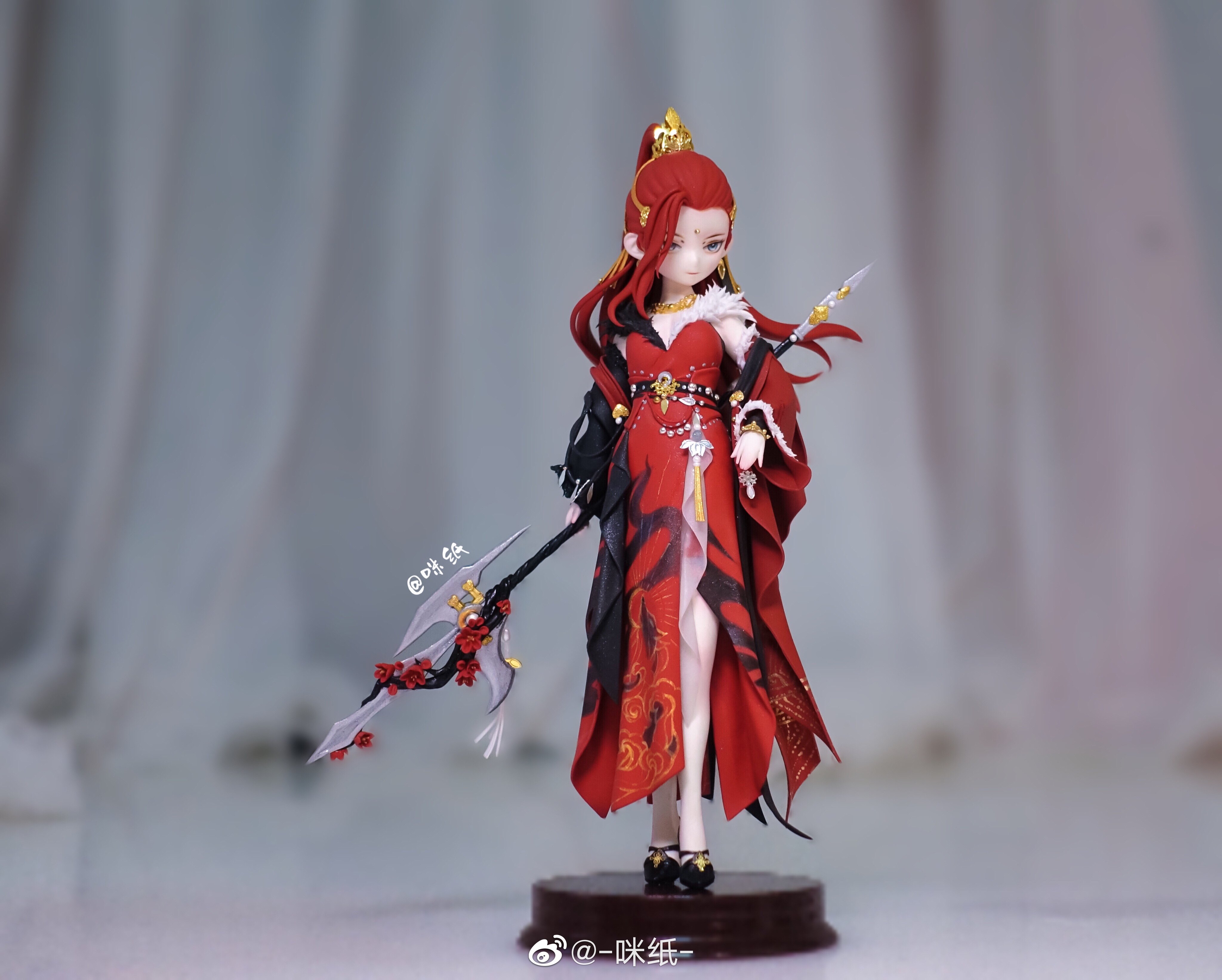 【咪纸】剑网三剑网3天策成女军娘手办定制展示