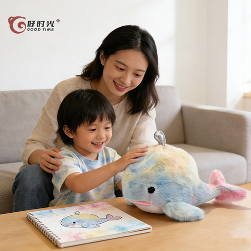 好时光鲸鱼毛绒公仔圣诞礼物