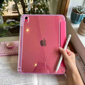 2025新款 ipad11保护壳左侧笔槽11代保护套11寸适用苹果平板第十代内置ipad10套防摔弯亚克力透明玫红色硬黄色