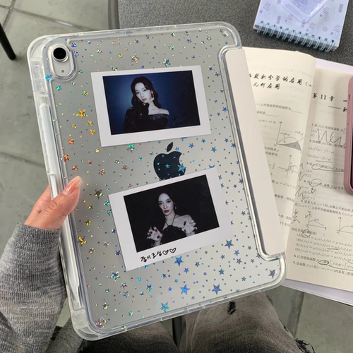 小众ins兴菲星星背贴Y+三折适用ipad11保护套air7/6新款ipad10带笔槽pro防摔10.2/10.9苹果平板保护套mini7女