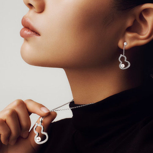 海水akoya小灯泡天然珍珠麒麟葫芦耳环 大牌同款流苏耳钉轻奢高级