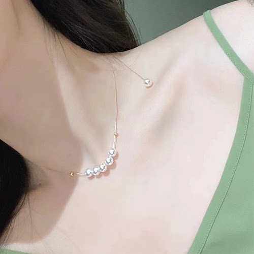 日本海水akoya18K金月牙项链