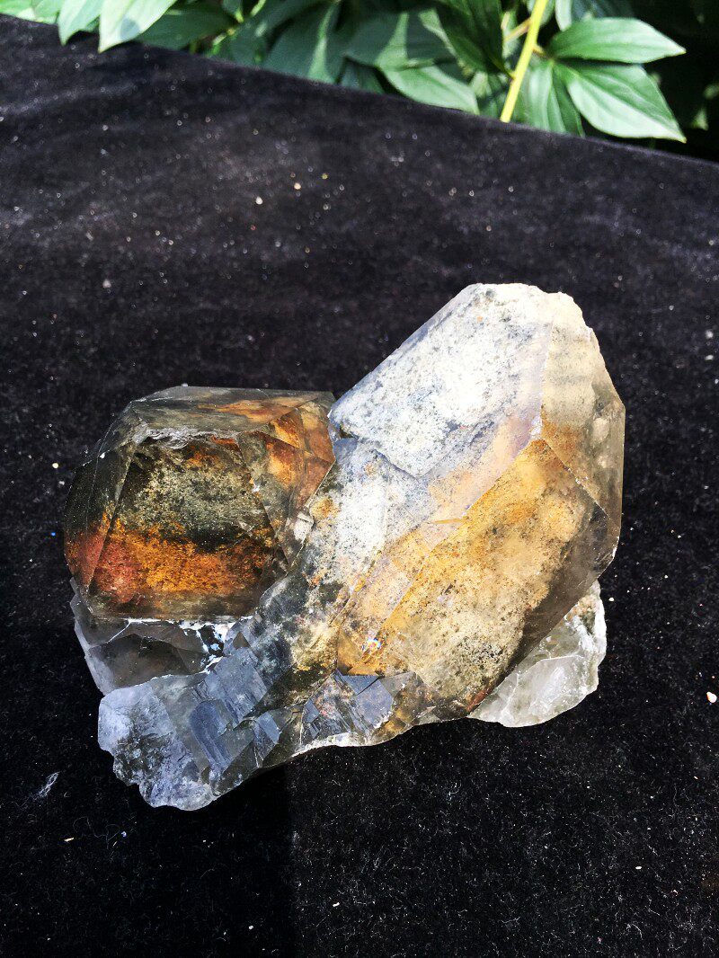 천연 크리스탈 원석 클러스터 녹색 유령 노란색 유령 원석 클러스터 사양: 516G 118*72*75MM