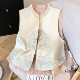 新中式 重工刺绣坎肩秋a1 提花马夹背心无袖 国风马甲女款 双面穿唐装