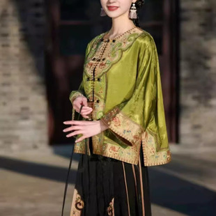 新中式女装国风太太服上衣秋季新款高级感民族风复古重工刺绣外套