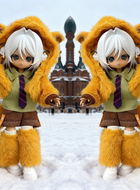 冬季毛绒娃衣8分12分ob11衣服11-17厘米甜一二三代阿巳体bjd衣服