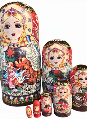俄罗斯套娃7层经典故事版节日礼物哈尔滨满洲里旅游纪念品摆件