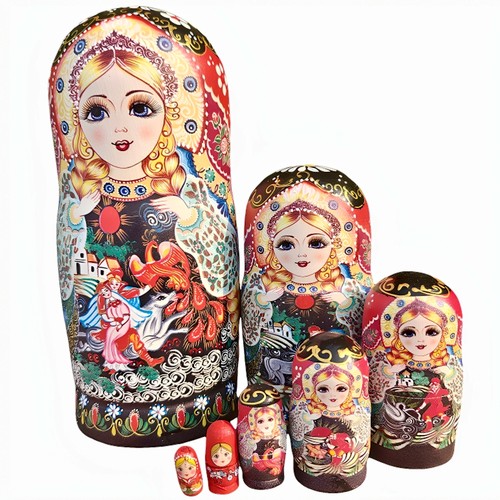 俄罗斯套娃7层经典故事版节日礼物哈尔滨满洲里旅游纪念品摆件
