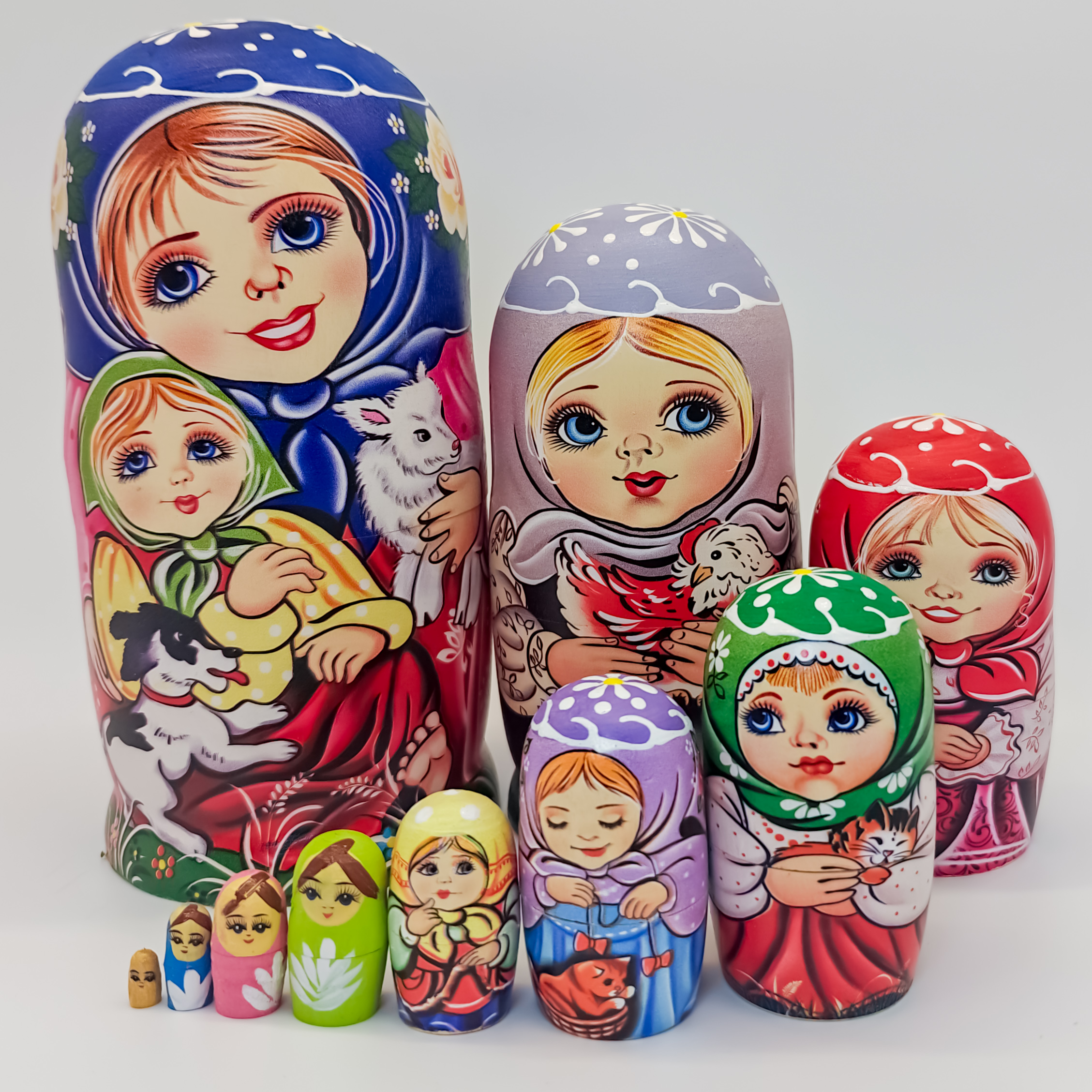 俄罗斯套娃10层正宗哈尔滨冰雪节旅游纪念品节日礼物摆件儿童玩具