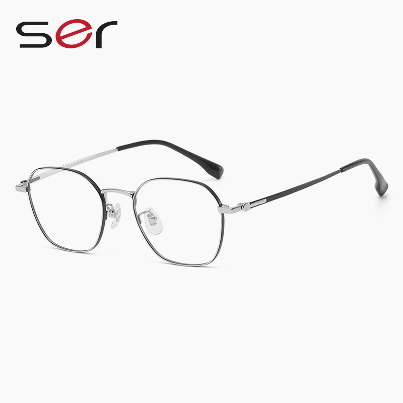 尚尔钛合金多边框网上定制配近视