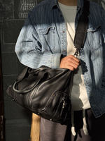Slow time large-capacity travel bag, genuine leather fitness bag, cowhide fashionable business casual crossbody bag, single-shoulder handbag thumbnail 6