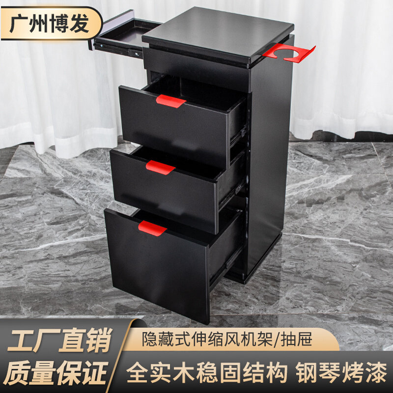 高端网红理发店工具柜美发推车单双面实木抽屉发T廊专用储物柜子