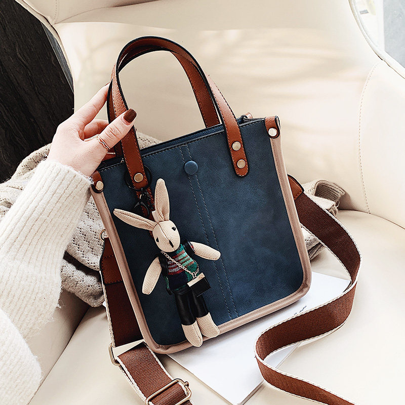 网红包包女2019新款单肩斜挎包洋气水桶包可爱布偶包简约时尚潮