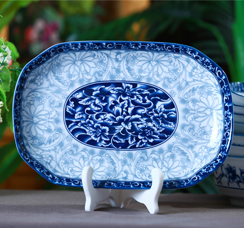 12英寸青花瓷长方新款微波炉