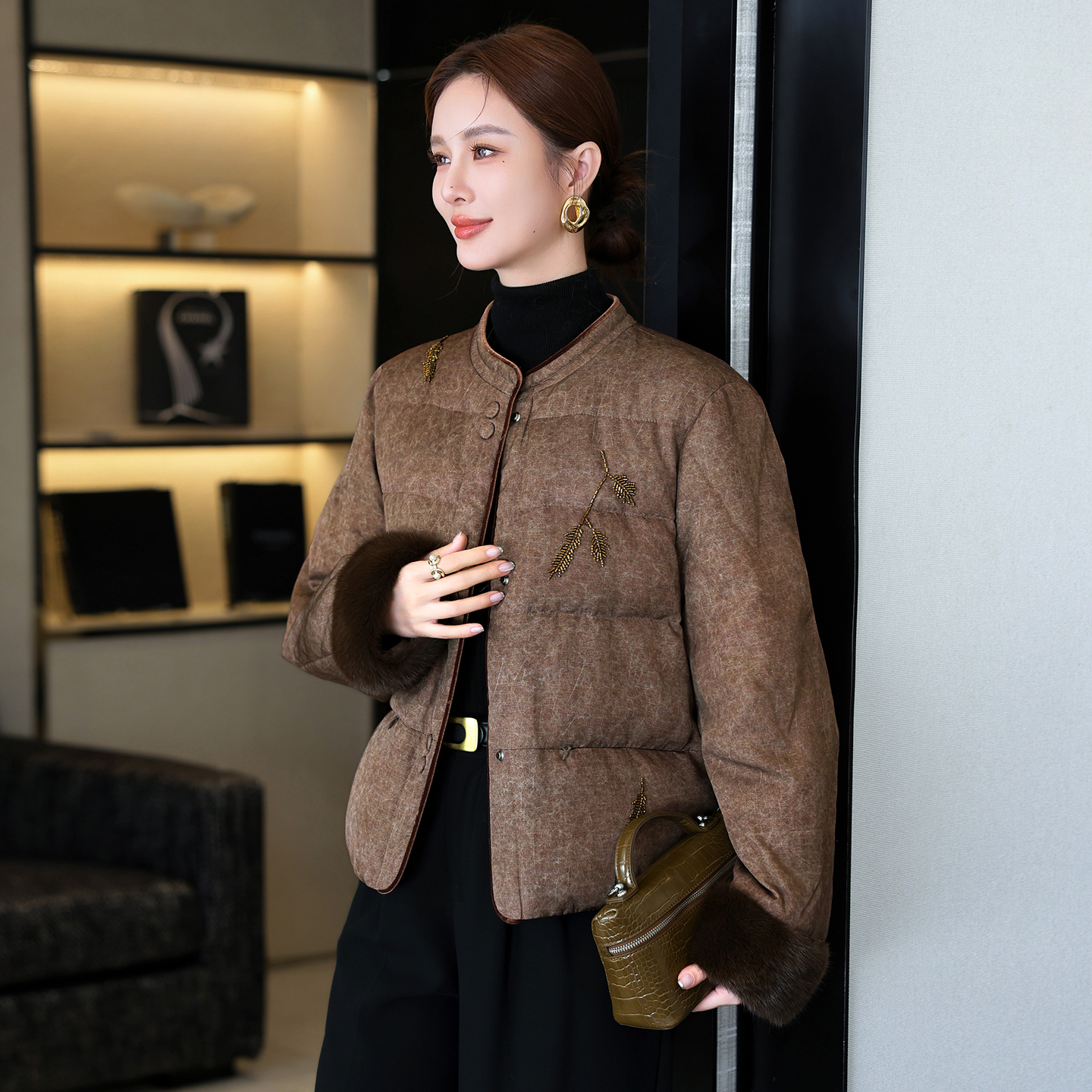 新中式国风羽绒服女2025冬季新款