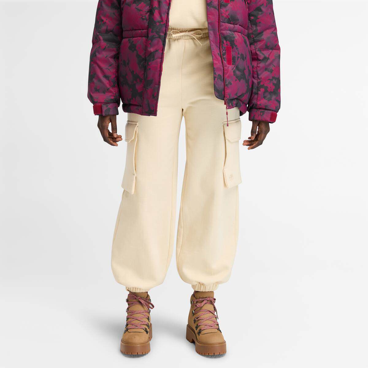 Timberland添柏岚女裤户外保暖加绒内里舒适休闲束脚卫裤A5ZH3