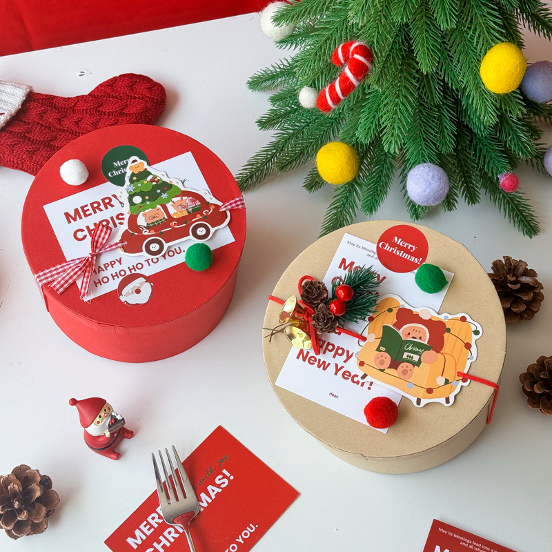 金色小铃铛圣诞小玩意圣诞饼干包装盒曲奇雪花酥打包盒装饰挂件