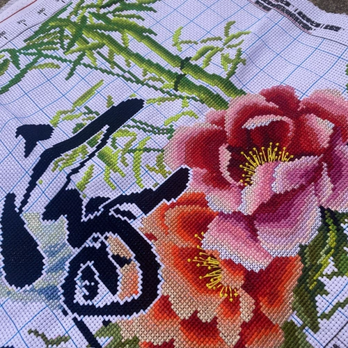 Чистое ручное зашивание -вышитый вышитый продукт дома и сосна мастера, кран, богатый и богатый, высокий уровень праздничной гостиной большой