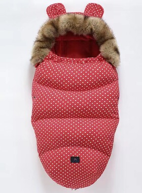 婴儿睡袋秋冬季宝宝加厚包被新生儿童保暖抗风防惊跳居家推车两用