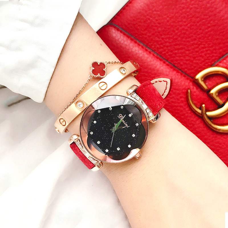 气质水钻ladywatch潮流皮带腕表