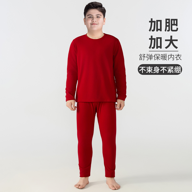 俊俏童儿胖男童本命年内衣套装
