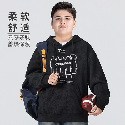 胖童装男童卫衣加绒加厚加肥加大