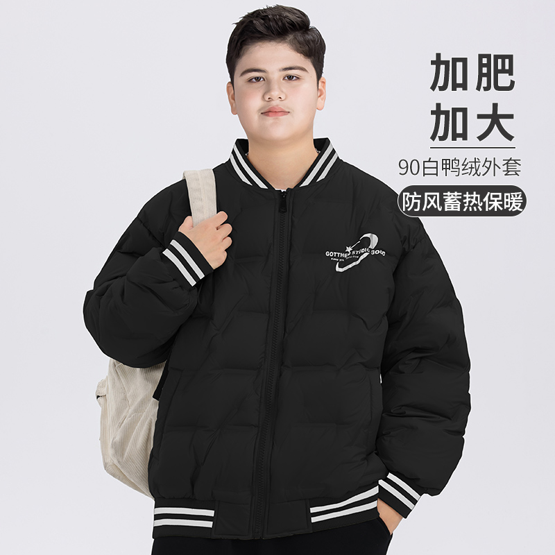俊俏童儿胖男童羽绒服外套90绒