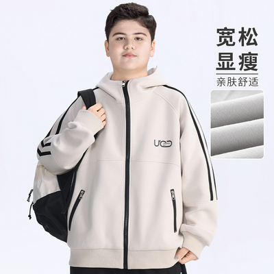 胖童装男童针织外套加肥加大宽松