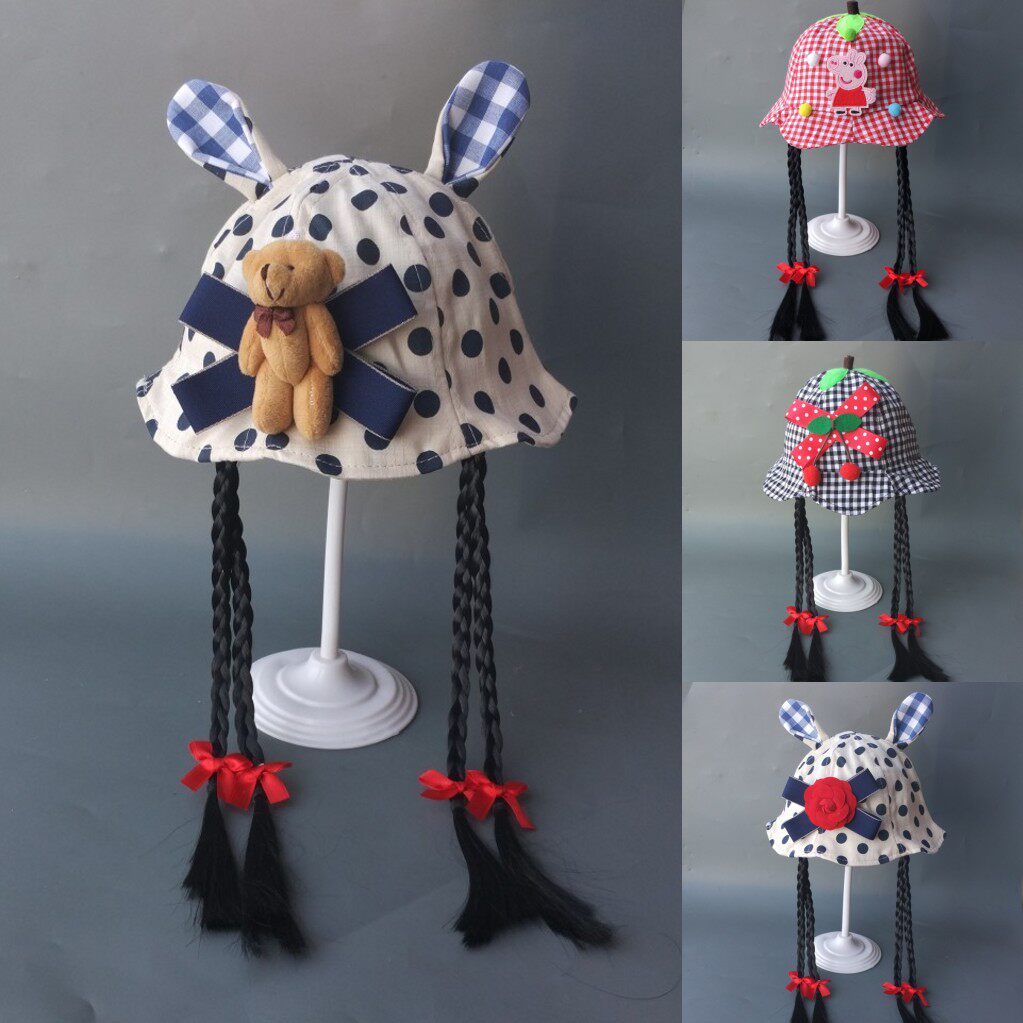 春夏天宝宝渔夫帽薄款女童6-12个月12岁小姐姐儿童秋遮阳假发盆帽