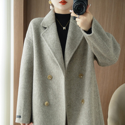 中长款大衣女毛呢外套韩版西装领