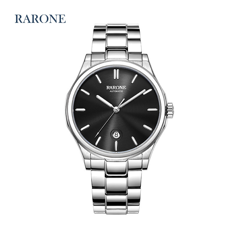 雷诺2020新款手表男经典商务机械表全自动防水钢带日历