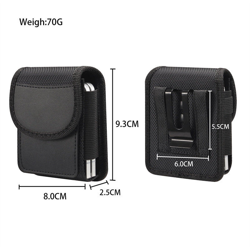 适用华为P50折叠壳pocket2穿皮带挂腰包PocketS牛津拼皮插卡零钱翻盖磁吸金属夹子保护套男士老人新款5G