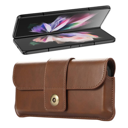 vivo X fold3折叠屏华为X5穿皮带挂腰包mateX3典藏版 适用Xfold2皮夹oppofindN3保护套荣耀magicV3真皮夹