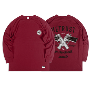 DANCER重磅棉小领口长袖 HIPHOP TEE恤 BBOY 蜜丘琳国潮街舞说唱