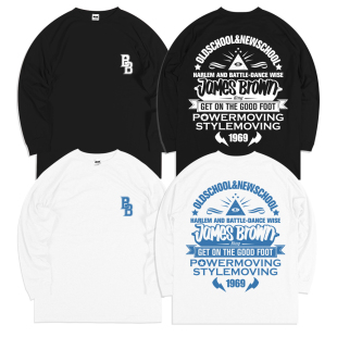 街舞滑板说唱长袖 蜜丘琳国潮长袖 TEE恤 教父小领口长袖 灵魂乐