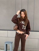 宽松长袖 国潮女款 METRUST 露脐长袖 街舞jazz爵士舞短款 T恤衫