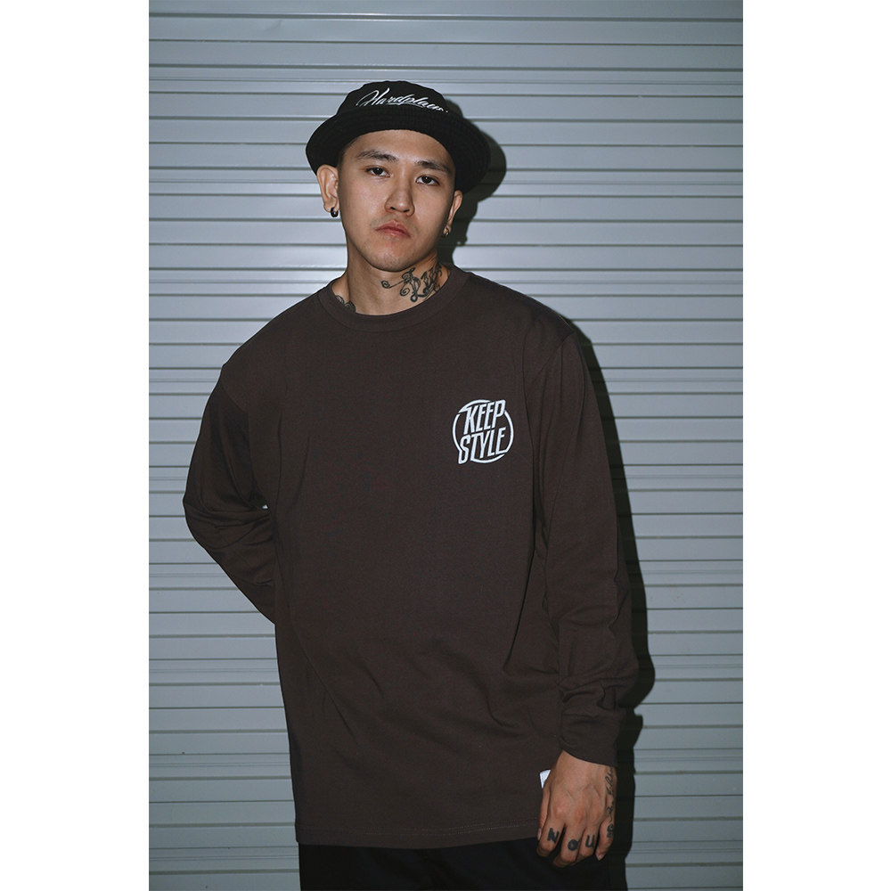 蜜丘琳国潮嘻哈街舞BBOY KEEPSTYLE HIPHOP POPPIN舞者小领口长袖