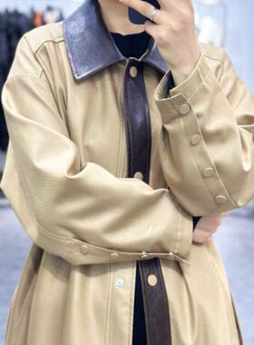 MESINVER风衣外套女2025春秋新款中长款高级感英伦风衣外套女