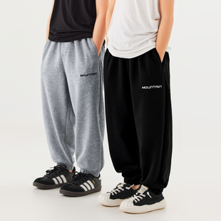 男童简约运动裤 男孩休闲裤 2024新款 针织裤 子 童装 儿童春秋轻薄卫裤