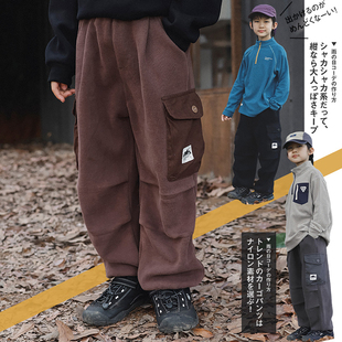 新款 2025冬季 童装 加厚长裤 子 儿童加绒裤 中大童保暖裤 子男童休闲裤