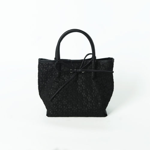 2026  新款出口日本蝴蝶结蕾丝网纱托特包小清新碎花百搭手提包