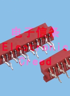 1.27MM 红色IDC/DIP直脚母头/AMP/排线连接器/4~28PIN