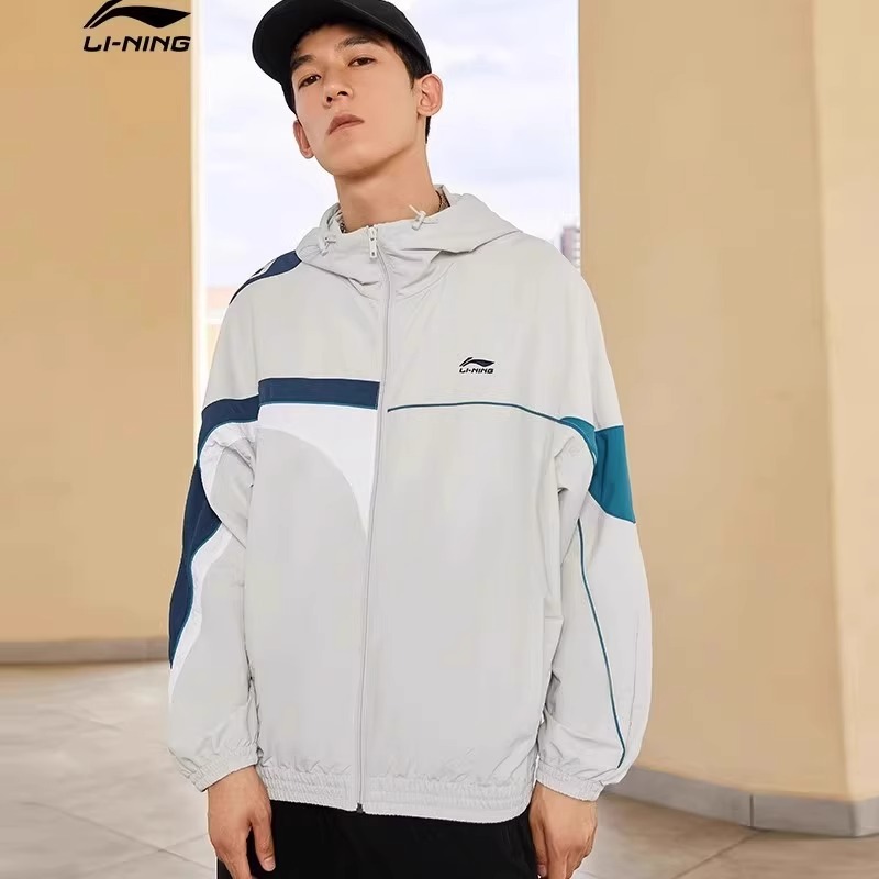 李宁休闲运动男士开衫卫衣