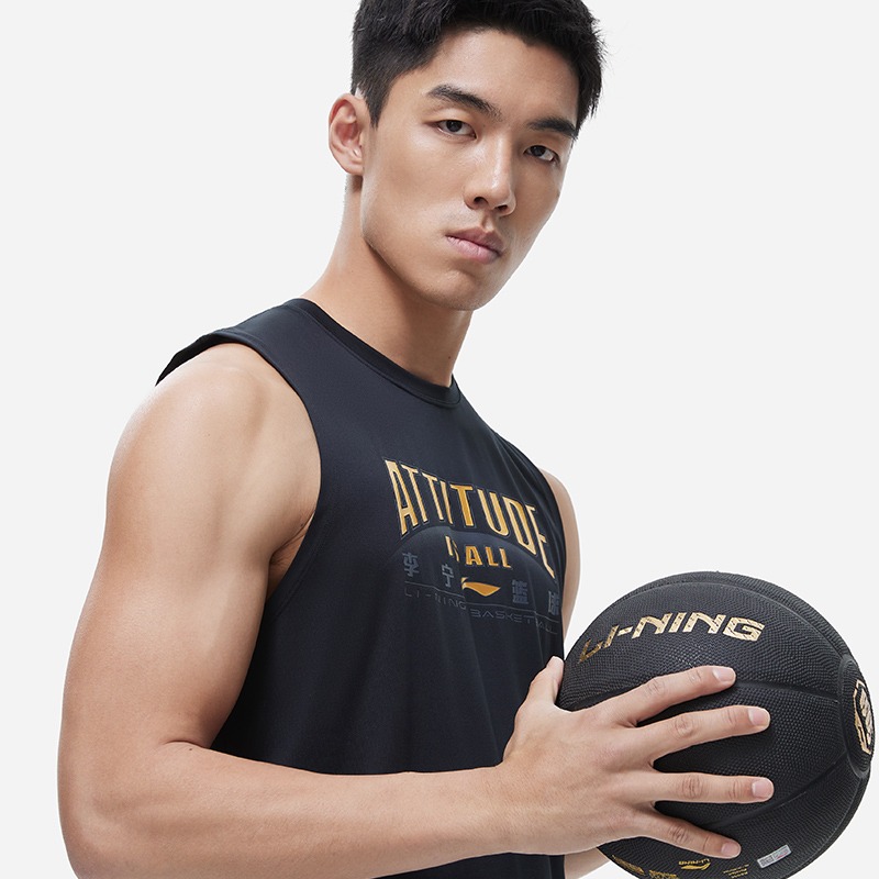 李宁无袖背心男印花运动服