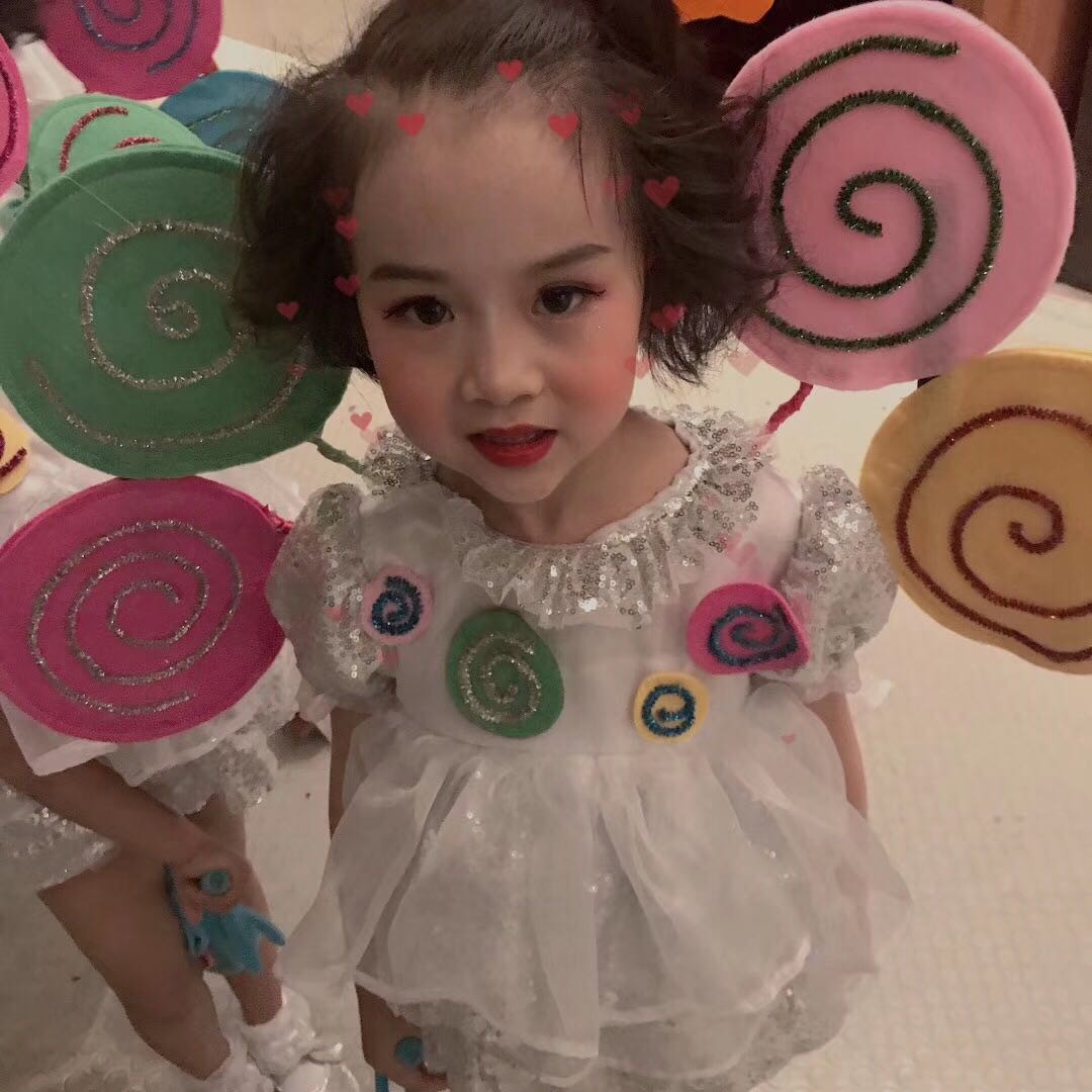 六一儿童甜甜的棒棒糖演出服蓬蓬裙新款女童幼儿园亮片纱裙表演服