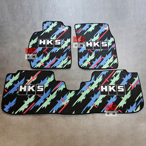 适用于右驾左舵三菱Evolution7 8 9/10 EVO汽车脚垫HKS款式地毯垫